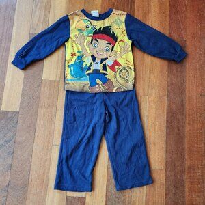 Disney Jake & The Neverland Pirates Toddler Boys Pajamas Size 4T